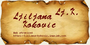 Ljiljana Koković vizit kartica